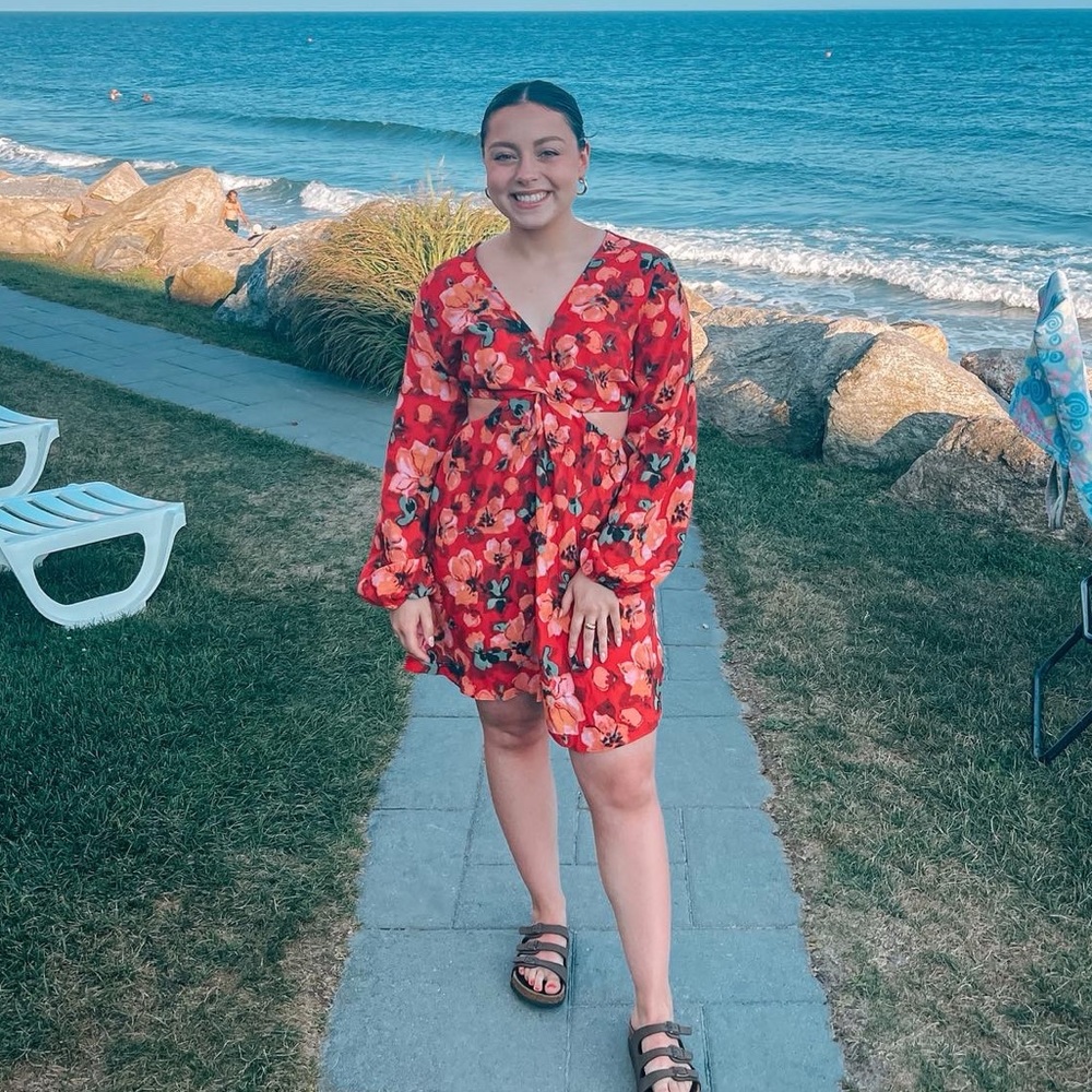 Floral Cutout Dress